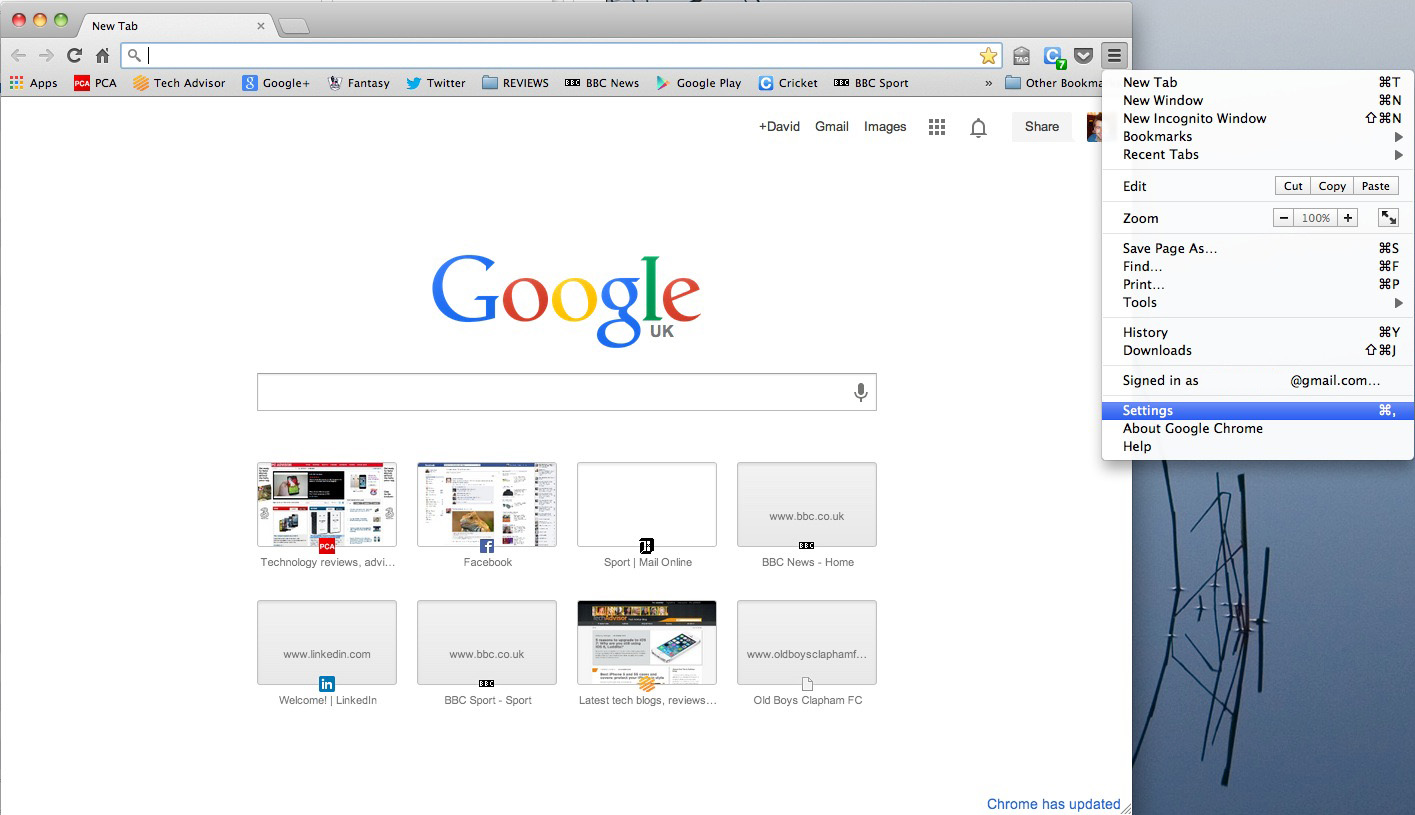 Google Chrome вид