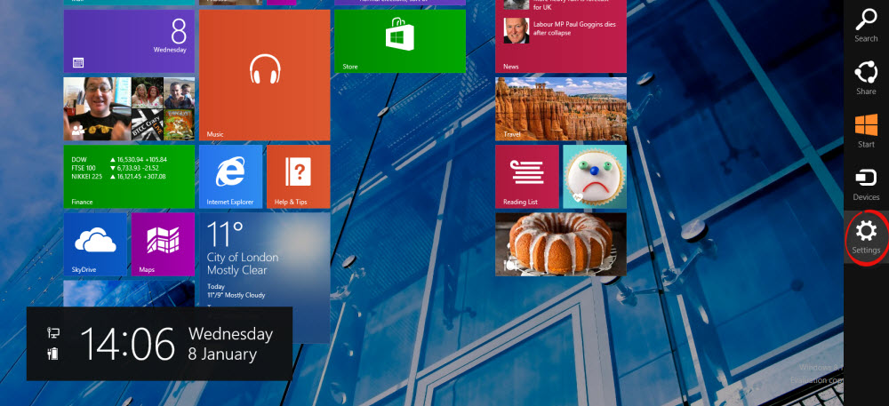 aumentar el tiempo de inactividad en Windows 8
