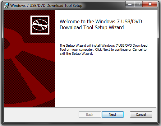 Windows 7 USB/DVD Download Tool