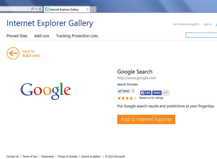 cambiar el motor de búsqueda en Internet Explorer