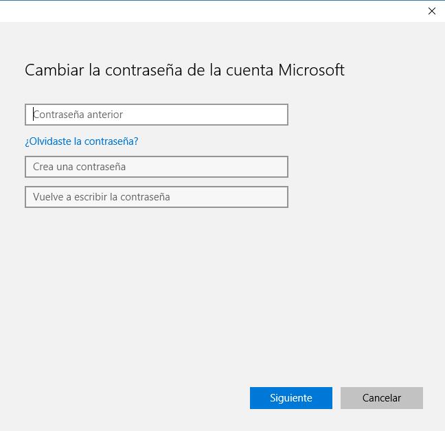 contraseña de Windows 10
