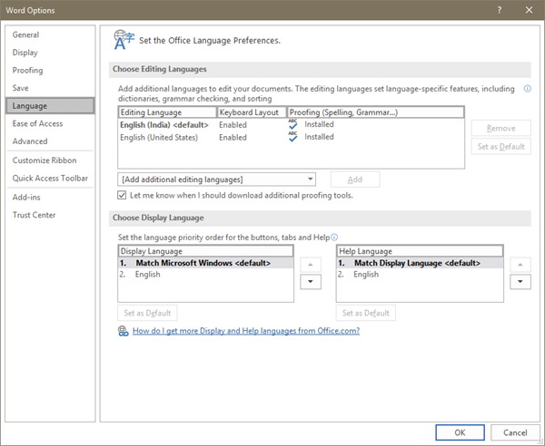 Cómo cambiar el idioma en Microsoft Office 2016